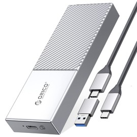ORICO 20Gbps USB C to M.2 NVMe SSD Enclosure Reader, USB 3.2 Gen2x2 to NVMe M-Key Solid State Drive Aluminum External Adapter, M2 Case Support UASP Trim for NVMe SSD 2230/2242/2260/2280-M207-SV