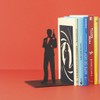 Balvi - Secret Agent decorative metal bookend in black colour. Original design