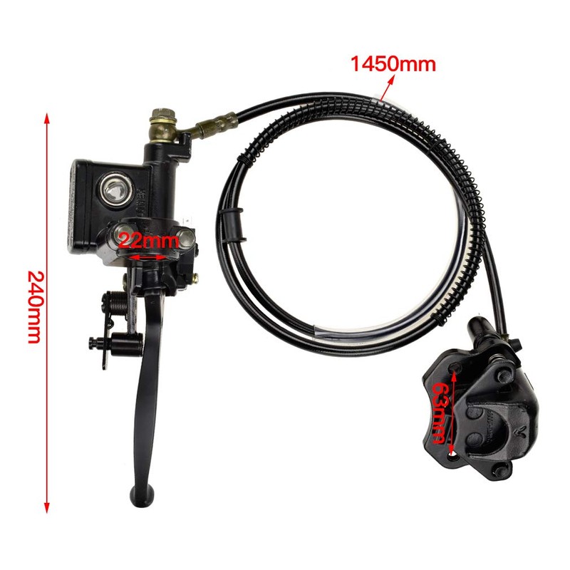 HIAORS Left Hand Hydraulic Disc Brake Master Cylinder Caliper Compatible