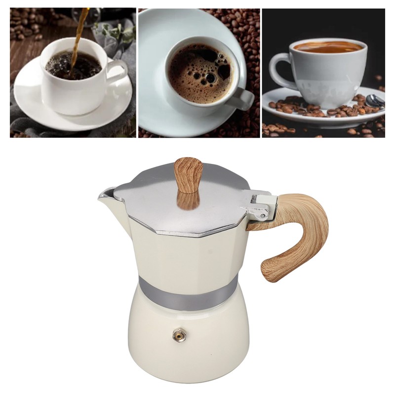 Moka Coffee Pot Octagonal Aluminum Classic Portable Hand Brewing Coffee