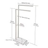 EADOT 41 Inch Standing Towel Rack Double L Shape Bath