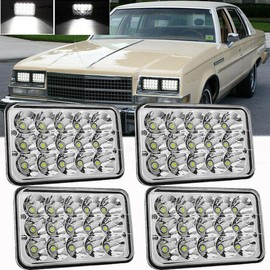 BESTZHEYU 2PCS 4x6 Headlight Compatible for Chevy S10 Blazer 1994 1995 1996 1997 Peterbilt Kenworth Freightinger Probe DOT LED Headlight