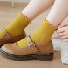 DRESHOW Women Ruffle Frilly Socks Casual Ankle Socks Breathable Cotton