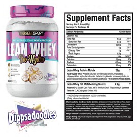 Muscle Sport Lean Whey Iso Hydro - Flavor: Dippsadoodles