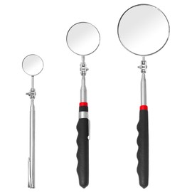 Gallipower 3 Pack Mechanic Mirror,Telescoping Inspection Mirrors,Extendable Inspection Mirrors, Extendable Round Mirror Inspection Tool for Check Observe Vehicle Eyelashes Mouth