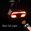 Bike Tail Light Wireless Remote Control Safety Bicycle Night Riding