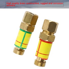 Flashback Arrestors,Oxygen Acetylene Flashback Arrestors Set,1 Pair Oxygen Acetylene Check Valve Flashback Arrestor Regulator End, for Home Industry Gas Tube, M16*1.5 HF-2