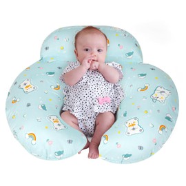 Nursing Pillow, Plus Size Ergonomic Design, Breastfeeding Pillows Support for Mom and Baby, Removable Cotton Cover, Machine Washable, Cambridge Blue