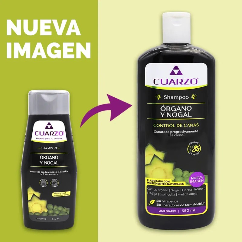 Shampoo Organo Y Nogal Cuarzo 550ml