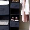 Collapsible Cotton Blend Rectangular Storage Drawer with Handle, Set of
