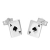 MENS Ace Of Spades Playing Card Single Stud Earring/Ear Stud