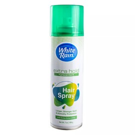 5 Pack White Rain Extra Hold Hair Spray Aerosol, Unscented, 7 oz