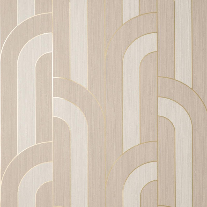 Cascade Arch Wallpaper White/Black Fine Decor FD42843
