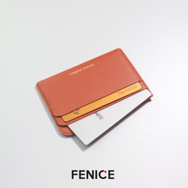 Fenice Office Card Pocket Credit Card Holder Slim Simple Wallet Vegan PU Leather Front Back Slits for Organization for Men and Women (WHITE)