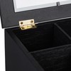 Relaxdays Tea Box, 9 Compartments, Tea Bag Storage, MDF, Acrylic,