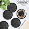 ME.FAN Silicone Coasters with Holder,[6 Pack] Drinking Coasters - Cup