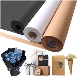 Rollo Papel Kraft para Envolver Regalo 50cm x 50m,Multiuso para Manualidade | Ideal para envolver obsequios, arreglos florales, manualidades y pintura