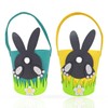 2 Pcs Easter Egg Hunt Baskets for Kids,Felt Basket with