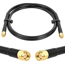MOOKEERF SMA Coax Cable - 3ft RG58, Low Loss SMA Male to Male Extension for 3G/4G/LTE/GPS/WiFi Antenna Applications
