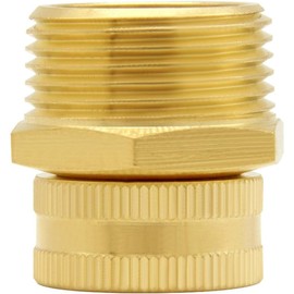 AOPANDA Brass 3/4" GHT Female x 1" NPT Male Thread Swivel Pipe Fitting Garden Hose Threaded to Pipe Threaded Adapter.