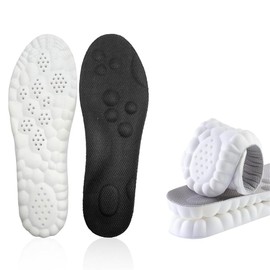 ZYHSLZ 1 Par Plantillas para Fascitis Plantar, Plantillas Memory Foam Hombres y Mujeres, Plantillas Deportivas Ortopédicas, Alivio De Dolor En Pies,Mayor Comodidad Para Caminar Y Correr (Negro, 37-38)