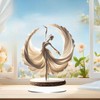 YORISMAL Charming Ballerina Acrylic Statue Women Modern Desk Decoration with