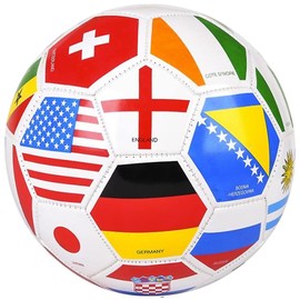 ArtCreativity Regulation Flag Soccer Playground Ball for Kids, Bouncy 9 Inch Kick Ball for Backyard, Park, and Beach Outdoor Fun, Durable Outside Play Toys for Boys and Girls - Sold Deflated