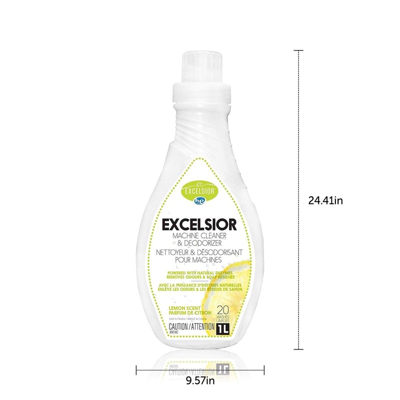 Excelsior HE Washing Machine Cleaner and Deodorizer, Removes Odors &