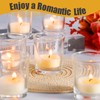 Jeffbaubl 12 Pack Votive Candle Holders, Clear Glass Tealight Candle