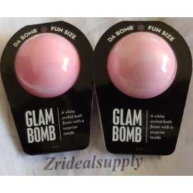 DA BOMB BATH FIZZER GLAM BOMB A WHITE ORCHID 3.5 OZ PACK OF 2