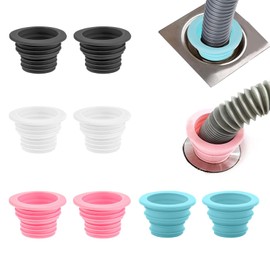 Pack of 8 Drain Pipe Seal Hose, Rubber Sleeve Siphon for Drain Pipe, Siphon Seal, Drain Pipe Washing Machine for Drain Pipe, Outer Diameter 48 mm x Inner Diameter 38 mm