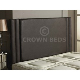 HILTON FAUX LEATHER HEADBOARD IN 2ft6,3ft,4ft,4ft6,5ft,6ft BROWN, 2FT6 (SMALL SINGLE)