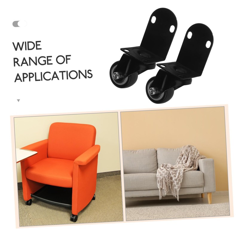 WOONEKY Heavy Duty Caster Wheels Silent Furniture Castor Small Castor
