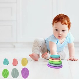 Pack of 6 Sensory Toys, Sensory Stones, Fidget Toys Set, Sensory Stones, Sensory Toy, Anti-Stress Toy for Adults and Children, Squeeze Toy, Sensory Toy