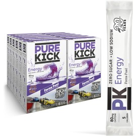Pure Kick Energy Singles To Go Drink Mix,Forza Fuel​, Includes 12 Boxes with 6 Packets in each Box, 72 Total Packets