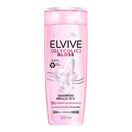 L'Oréal Paris Elvive Champú Glycolic Gloss, con Ácido Glicólico, 370 Ml, 1 unidad