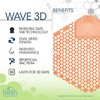 Wave 3D Urinal Deodorizer Screen, Mango Scent, Orange, 10/Box