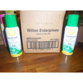 Wilton 6 Ct Wilton 1.5 Oz GREEN Color Mist Food Color Spray For Cakes Cupcakes Cookies
