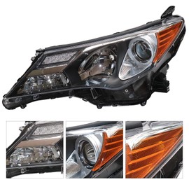 Fits For 2013 2014 2015 Toyota RAV4 Headlights Replacement RAV-4 Factory OME Style Projector Headlights Headlamps Replacement Set Left+Right (Left)