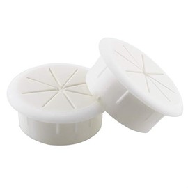 2PCS 2Inch (50mm) Desk Cord Grommets Wire Cable Hole Cover for Office PC Desk Cable Cord Cover White (White-2pcs)