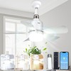 PKKP Ceiling Fan with Lighting, 72 W Adjustable 3 Speeds,