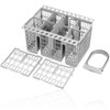SPARES2GO Cutlery Basket + Central Waste Filter Kit compatible with