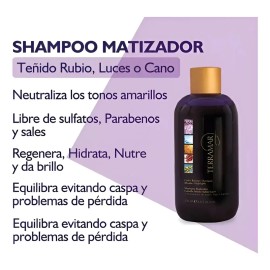 Shampoo Matizador Terramar con Argán para Cabello Rubio 250 mL