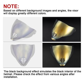 PSLER IC-06 visor- Icon Airflite Face Shield Motorcycle Helmet Visor Accessories Replacement for Icon Airflite IC-06，Transparent Gold