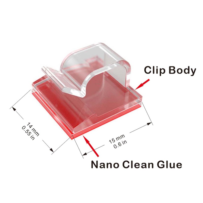 100 Pcs Cable Light Strip String Clips Adhesive, it can