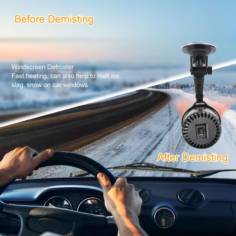 2 in 1 Car Heater Heating Cooling Modes 12V 150W