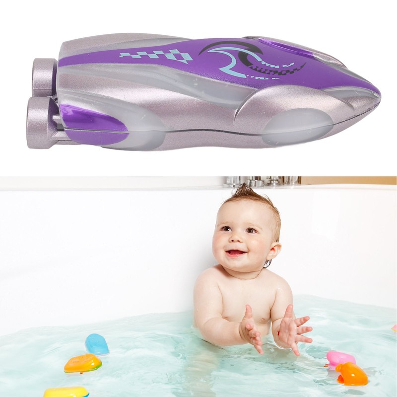 Miniature RC Boat With Bright Light Remote Control Stunt Boat