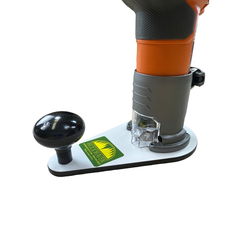 Woodhaven 8335 Trim/Compact/Palm Router Offset Baseplate w/Single Handle for Rigid