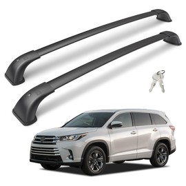 HOPE YOU READY 260lbs Roof Rack Cross Bars Compatible with Toyota Highlander 2014-2019 XLE Limited & SE & LE Plus & LE, Lockable Aluminum Heavy Duty Anti-Theft, Rust and Corrosion Resistant Crossbar