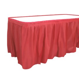 Party Dimensions Plastic Table Skirt, 29-Inches by 14-Feet - Red - 6 Pack